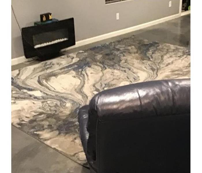 Family room water damage in Peoria, AZ